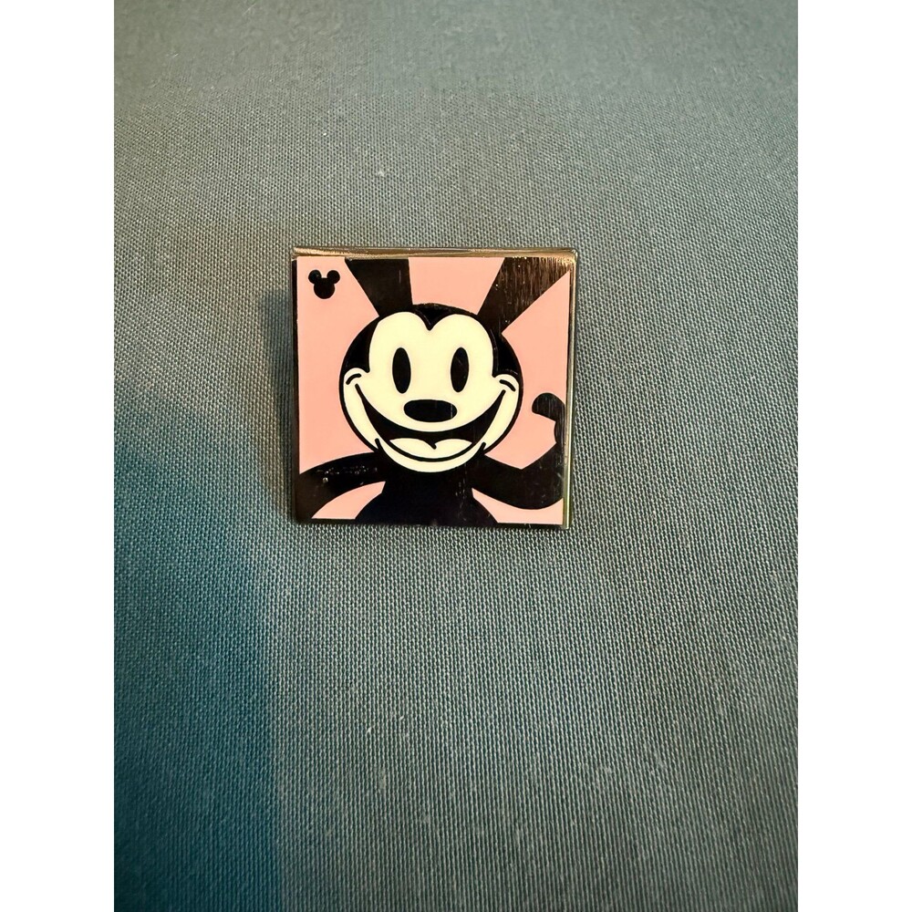 Oswald Lucky Rabbit Expressions Pink Square Happy Disney Park Trading Pin